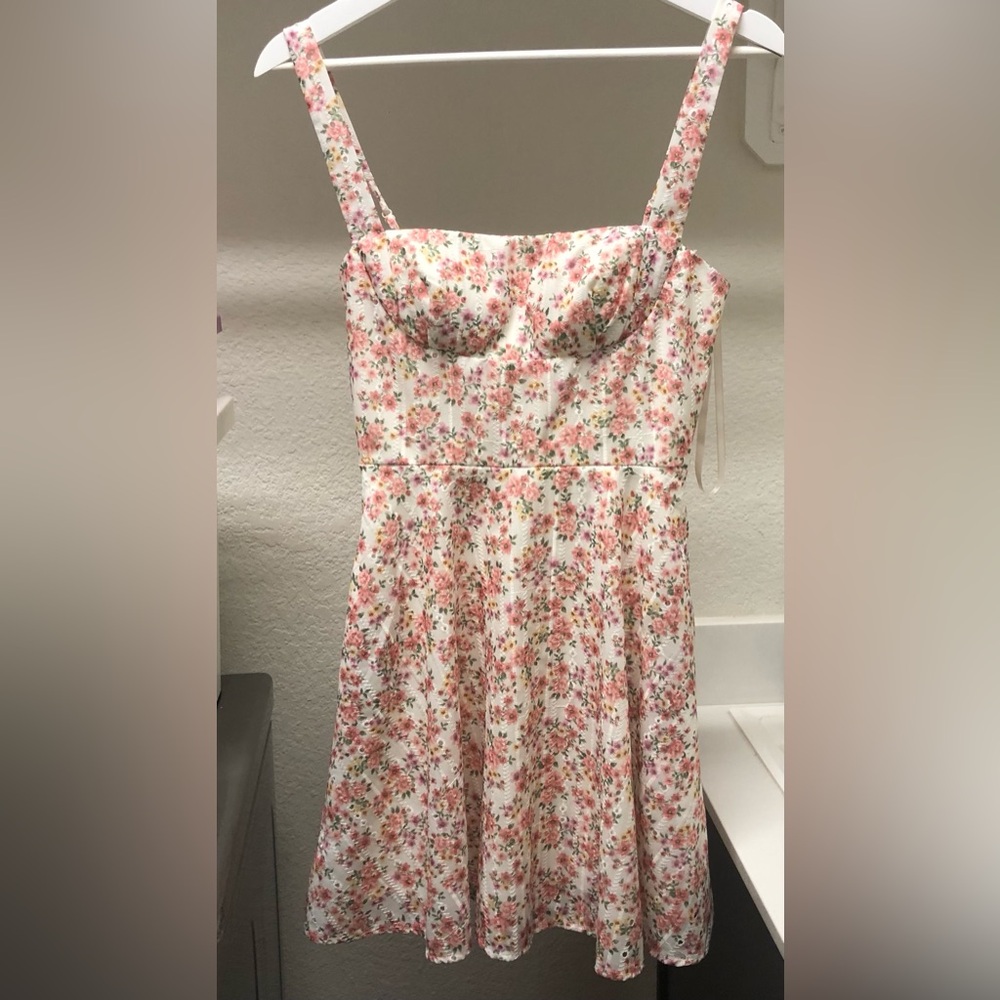 Floral Bustier/Balconette Mini Dress